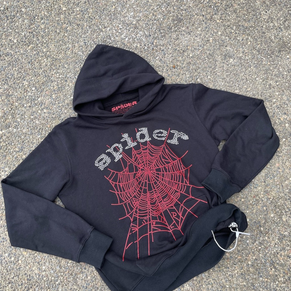 Silver Jeans Black and Red Sweater with Bold Design